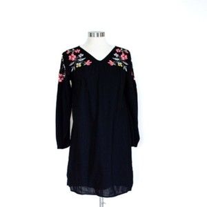 Old Navy Embroidery Black Dress